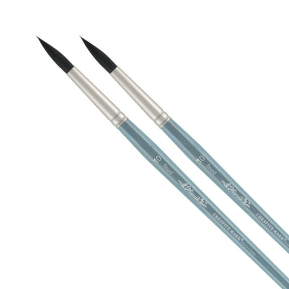 Mimik Professional Watercolor Brushes - Round # 10 - Synthetic Squirrel Hair - Natural Bristle Artist Brushes for Watercolors, Gouache & Acrylics - Imitates Natural Squirrel and Sable Hair
