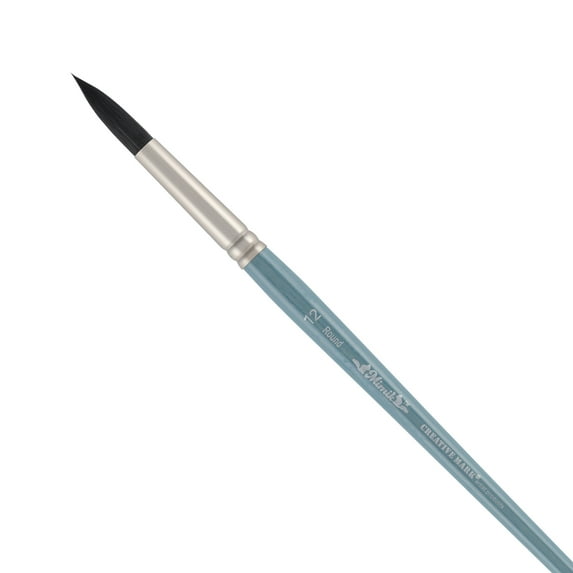 Mimik Professional Watercolor Brushes - Round # 12 - Synthetic Squirrel Hair - Natural Bristle Artist Brushes for Watercolors, Gouache & Acrylics - Imitates Natural Squirrel and Sable Hair