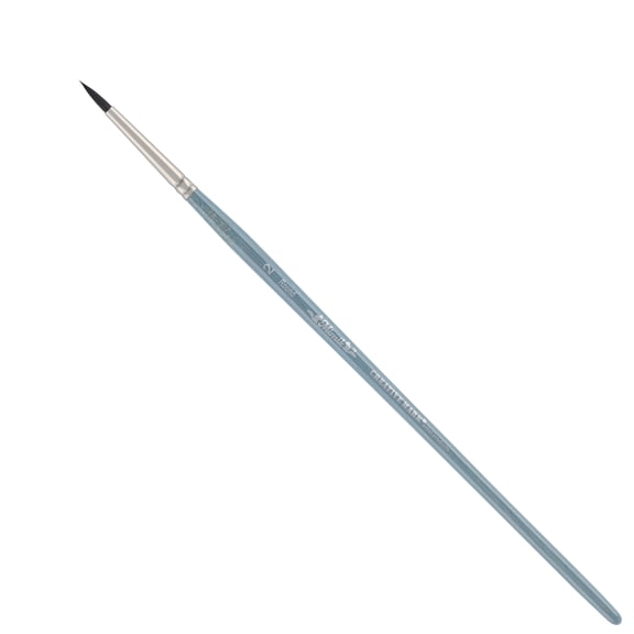 Mimik Professional Watercolor Brushes - Round # 2 - Synthetic Squirrel Hair - Natural Bristle Artist Brushes for Watercolors, Gouache & Acrylics - Imitates Natural Squirrel and Sable Hair