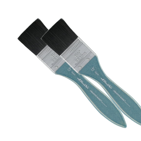 Mimik Professional Watercolor Brushes - Washmate 1-1/2" - Synthetic Squirrel Hair - Natural Bristle Artist Brushes for Watercolors, Gouache & Acrylics - Imitates Natural Squirrel and Sable Hair