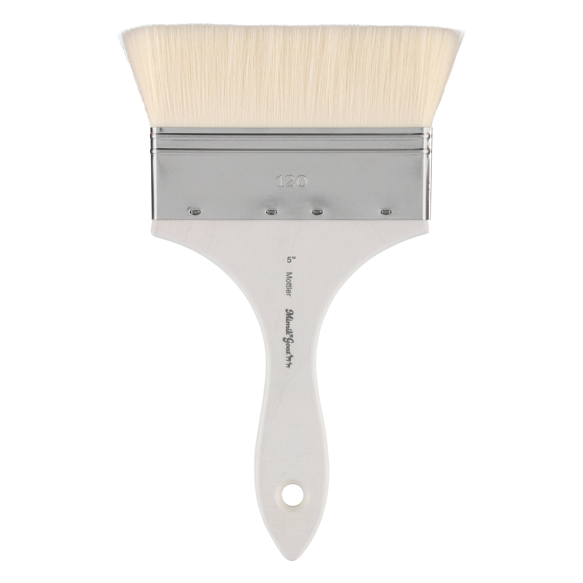 Creative Mark Mimik Synthetic Goat Hair Mottler Paint Brush 5" - Short Handle Flat Watercolor Brush- Soft, Absorbent, Synthetic Paint Brush for Watercolor, Oil & Acrylic- Rust-Proof Ferrule- Handmade