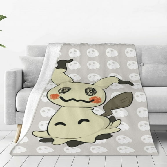 Mimikyu Blanket Cute Character All Season Warm Fuzzy Plush Throw Blankets Soft Flannel Blankets for Couch Chair Bed Travel Home Decor 40"X30"