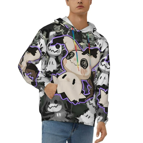 Mimikyu Men's Hoodie Graphic Printed Long Sleeve Drawstring Hooded Sweatshirt Unisex Adult Pullover Tops Outerwear