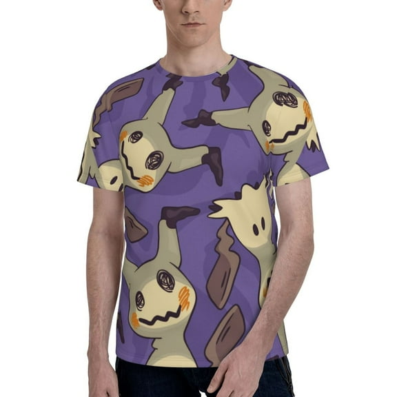 Mimikyu Men's T-Shirt Graphic Print Crew Neck Unisex Short Sleeve Hip Hop Adults Tees Top Streetwear