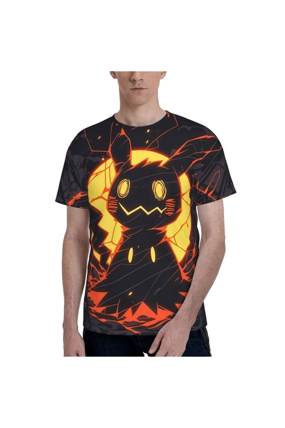 Men's T-Shirt Graphic Print Crew Neck Unisex Short Sleeve Hip Hop Adults Tees Top Streetwear