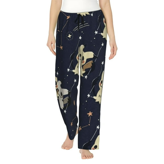 Mimikyu Women's Pajama Pants, Cartoon Ultra Soft Comfy Lounge Bottoms, Casual Sleep Pj Pants Sleepwear With Pockets Drawstring