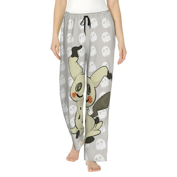 Mimikyu Women's Pajama Pants, Cartoon Ultra Soft Comfy Lounge Bottoms, Casual Sleep Pj Pants Sleepwear With Pockets Drawstring