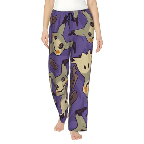 Mimikyu Women's Pajama Pants, Cartoon Ultra Soft Comfy Lounge Bottoms, Casual Sleep Pj Pants Sleepwear With Pockets Drawstring