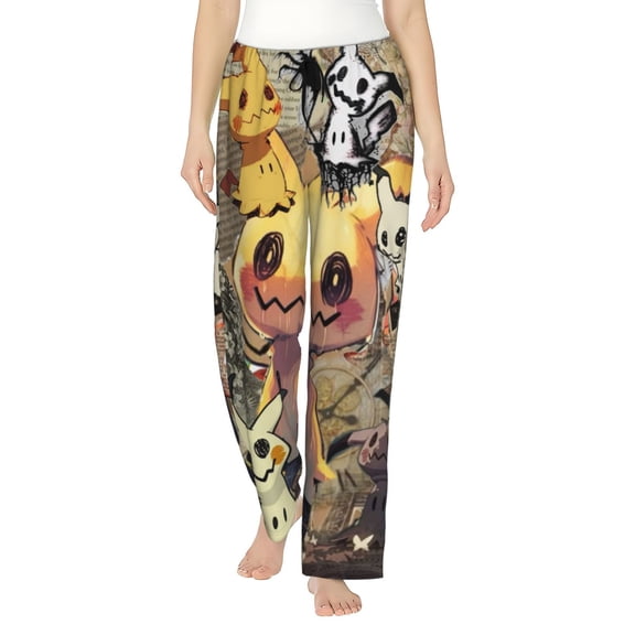 Mimikyu Women's Pajama Pants, Cartoon Ultra Soft Comfy Lounge Bottoms, Casual Sleep Pj Pants Sleepwear With Pockets Drawstring