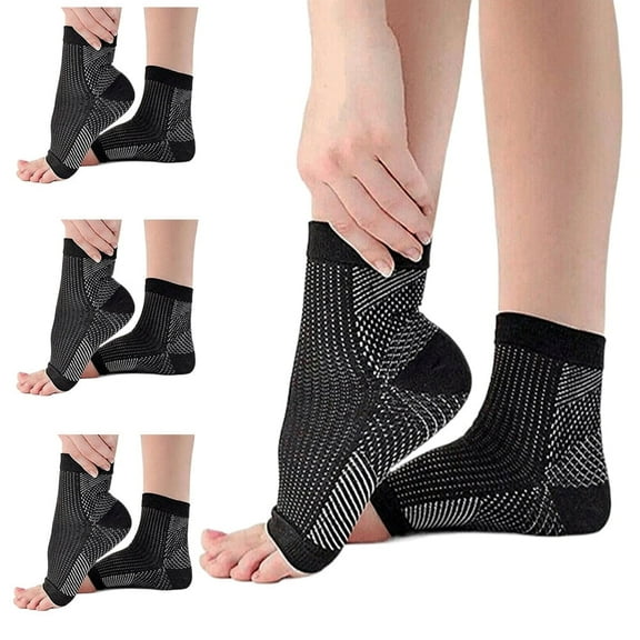 3 Pairs Compression Low-Cut Socks – Soft, Breathable Ankle Sleeves for Men & Women, Everyday Comfort & Support
