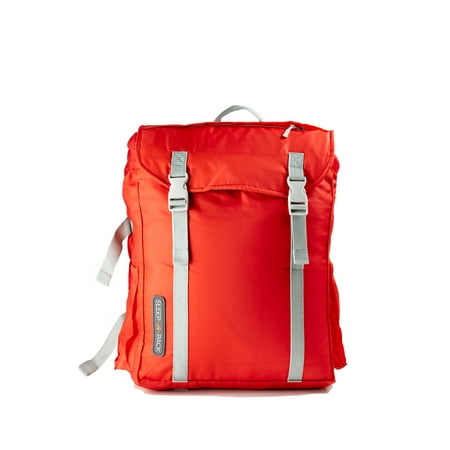 Mimish Sleep-N-Pack, 37F Kid's Sleeping Bag & Backpack, Cozy Liner, Fiery Red/Grey