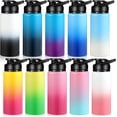 thumbnail image 1 of Mimorou 10 Pieces 20 oz Reusable Aluminum Water Bottles Bulk Outdoor Sports Water Bottles Multipack Travel Bottles for Gym, Hiking, Cycling, Camping, Fishing, Snap Lid(Gradient Color), 1 of 6