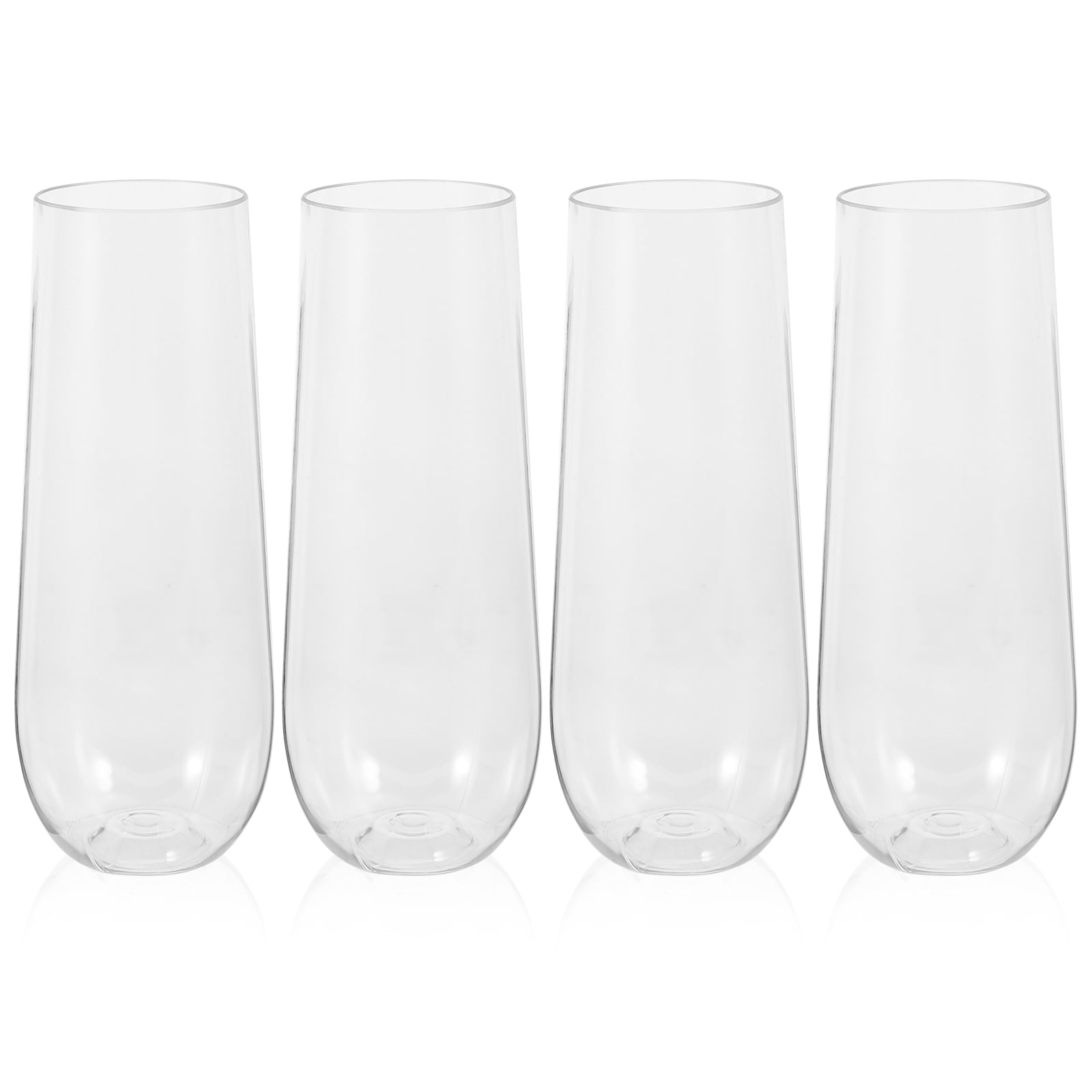 Mimosa Glasses Disposable Plastic Wine Shatterproof Cups Kids Clear