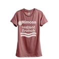 thumbnail image 1 of Mimosa Instant Brunch Women's Fashion Relaxed T-Shirt Tee Heather Rouge Small, 1 of 4