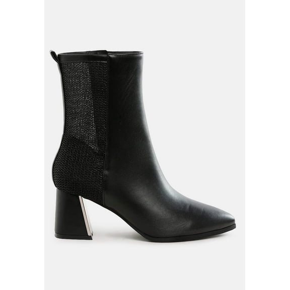 Mimosa Mesh Detail Pointy Ankle Boots