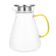 thumbnail image 1 of Mimosa Pitcher Glass Cold Water Jug with Lid 1 Gallon Iced Coffee Pitchers Decanter Desktop Accessories Tea Clear, 1 of 6