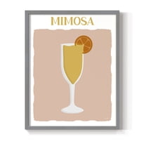 Mimosa in Gray Solid Wood 22 x 28 Framed Print