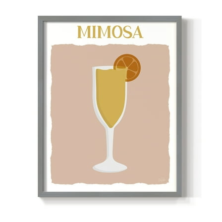 Mimosa in Gray Solid Wood 22 x 28 Framed Print