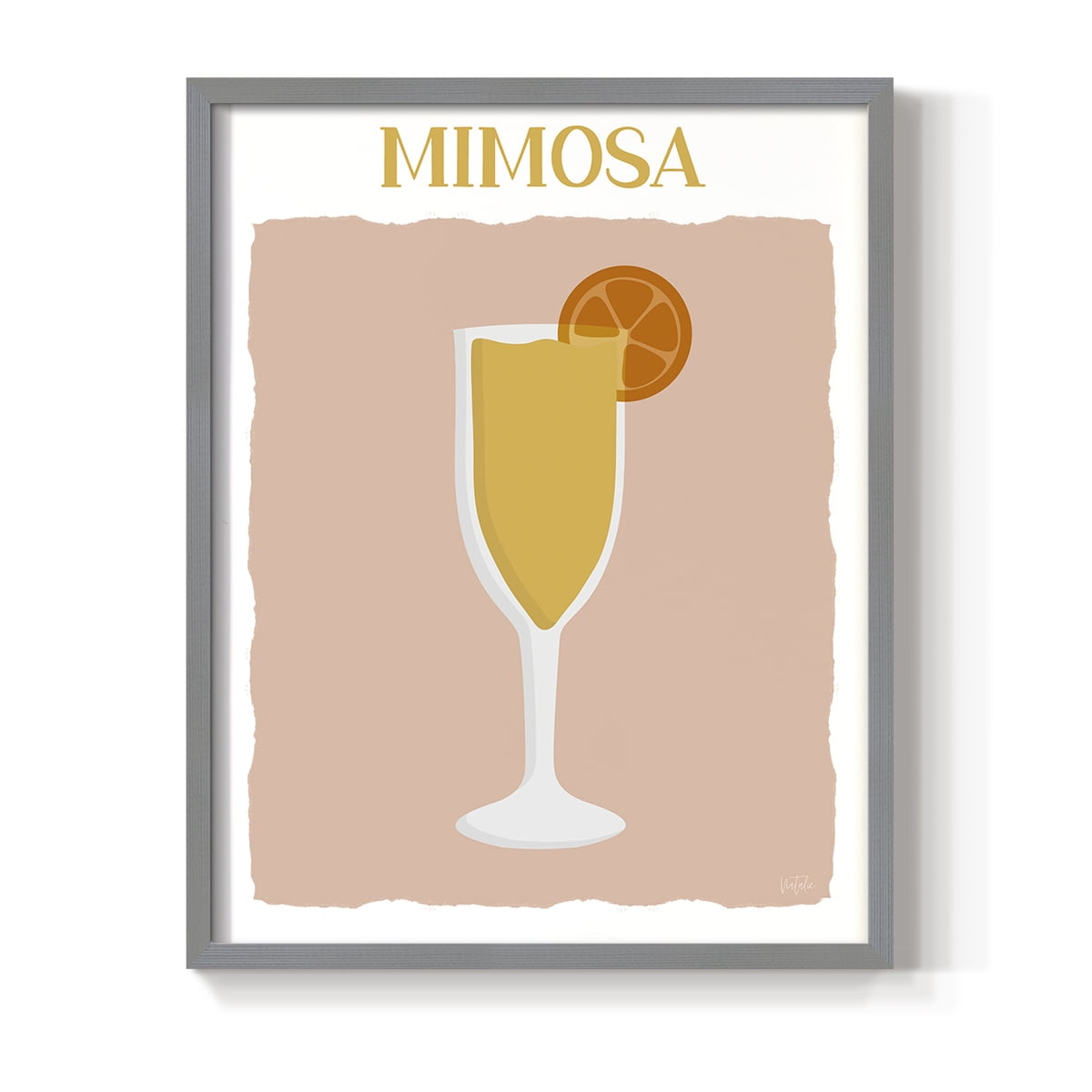 Mimosa in Gray Solid Wood 8 x 10 Framed Print