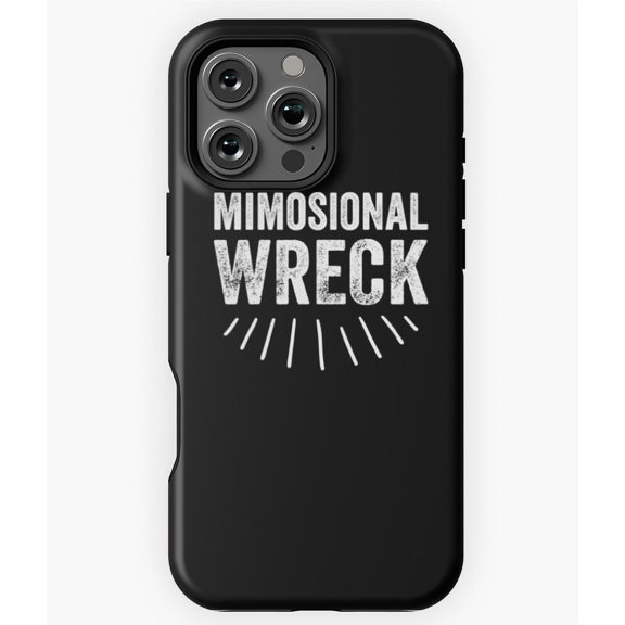 Mimosional Wreck Funny Phone Case for iPhone 16 15 14 13 12 11 Pro Max