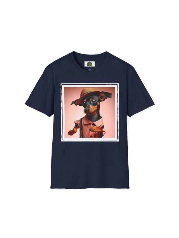 Min Pin "A Sharp Dressed Man!" Unisex Softstyle T-Shirt