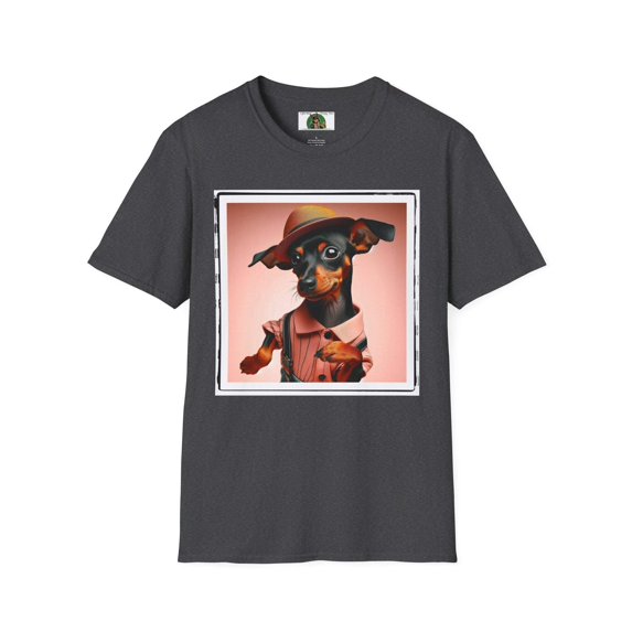 Min Pin "A Sharp Dressed Man!" Unisex Softstyle T-Shirt