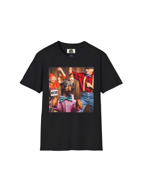 Min Pin "Dancing Machine" Unisex Softstyle T-Shirt