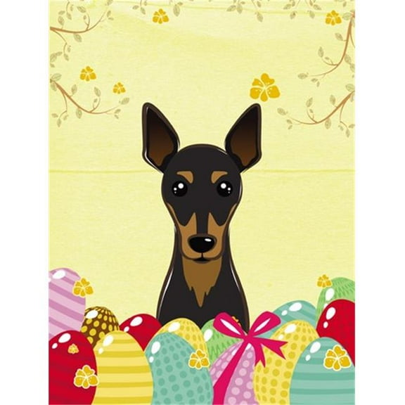 Min Pin Easter Egg Hunt Canvas House Flag