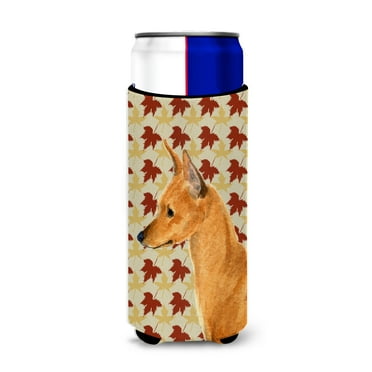 Min Pin Fall Leaves Portrait Ultra Hugger for slim cans