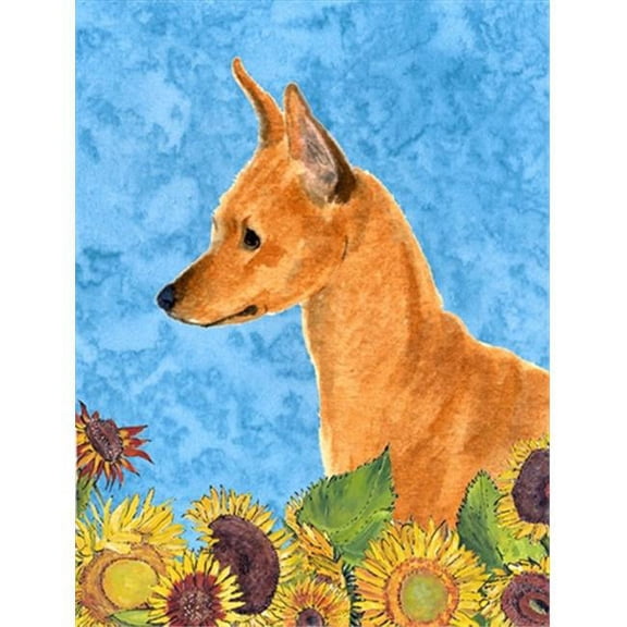 Min Pin Flag Garden Size