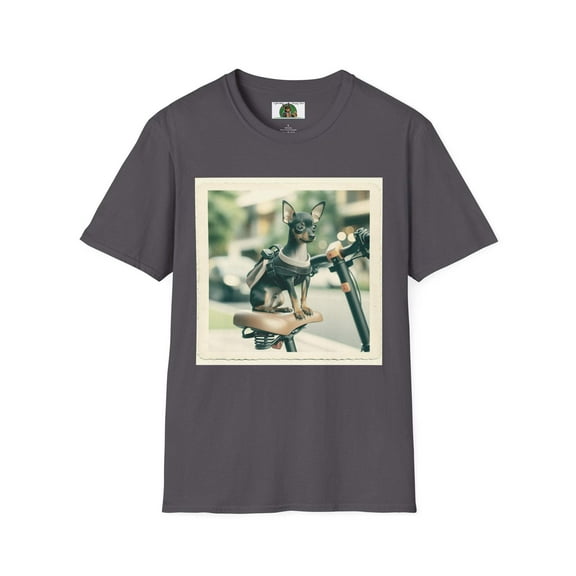 Min Pin "Olde Biker" Unisex Softstyle T-Shirt