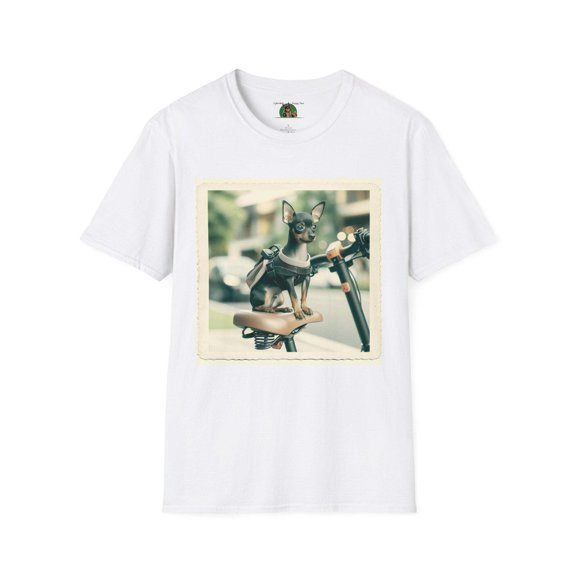 Min Pin "Olde Biker" Unisex Softstyle T-Shirt