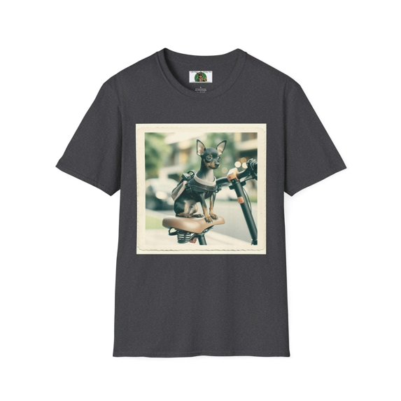 Min Pin "Olde Biker" Unisex Softstyle T-Shirt
