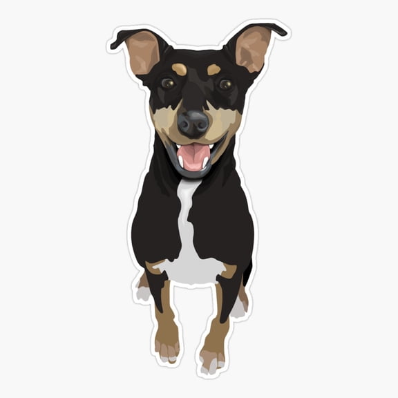 Min Pin Puppy Dog, Miniature Pinscher Er, Phone Decal Water Bottle Stickers Car Decals, Funny Birthday Gift