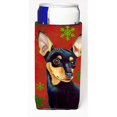 thumbnail image 1 of Min Pin Red And Green Snowflakes Holiday Christmas Michelob Ultra bottle sleeves For Slim Cans, 1 of 1