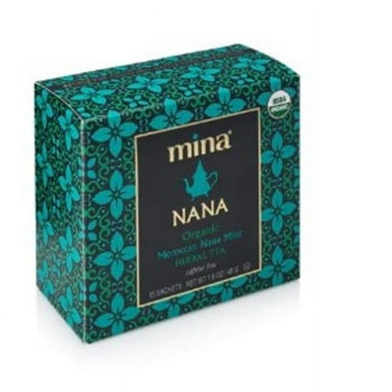 Mina 1.6 oz Organic Moroccan Nana Mint Herbal Tea Bags