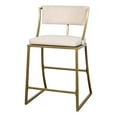 thumbnail image 1 of Mina 25in. Counter-Height Metal Bar Stool with Back- Antique Brass, 1 of 6