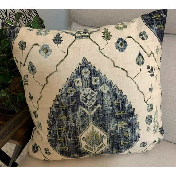 Mina Block Printed Decorative Pillow Green