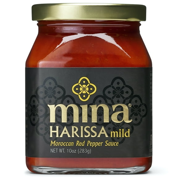 Mina Harissa Mild Sauce, Homestyle Moroccan Red Pepper Harissa Paste, 10 oz