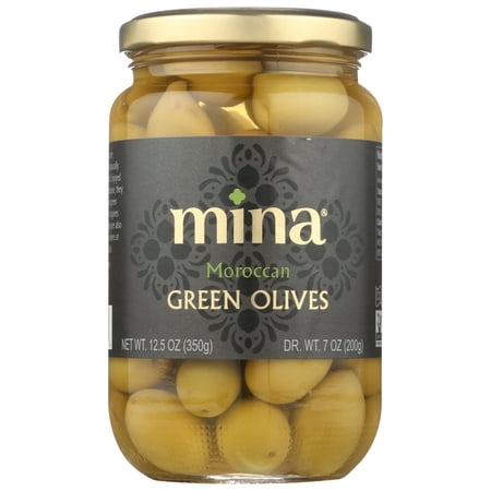 Mina Moroccan Green Olives Jar 12.5 oz Pack of 2