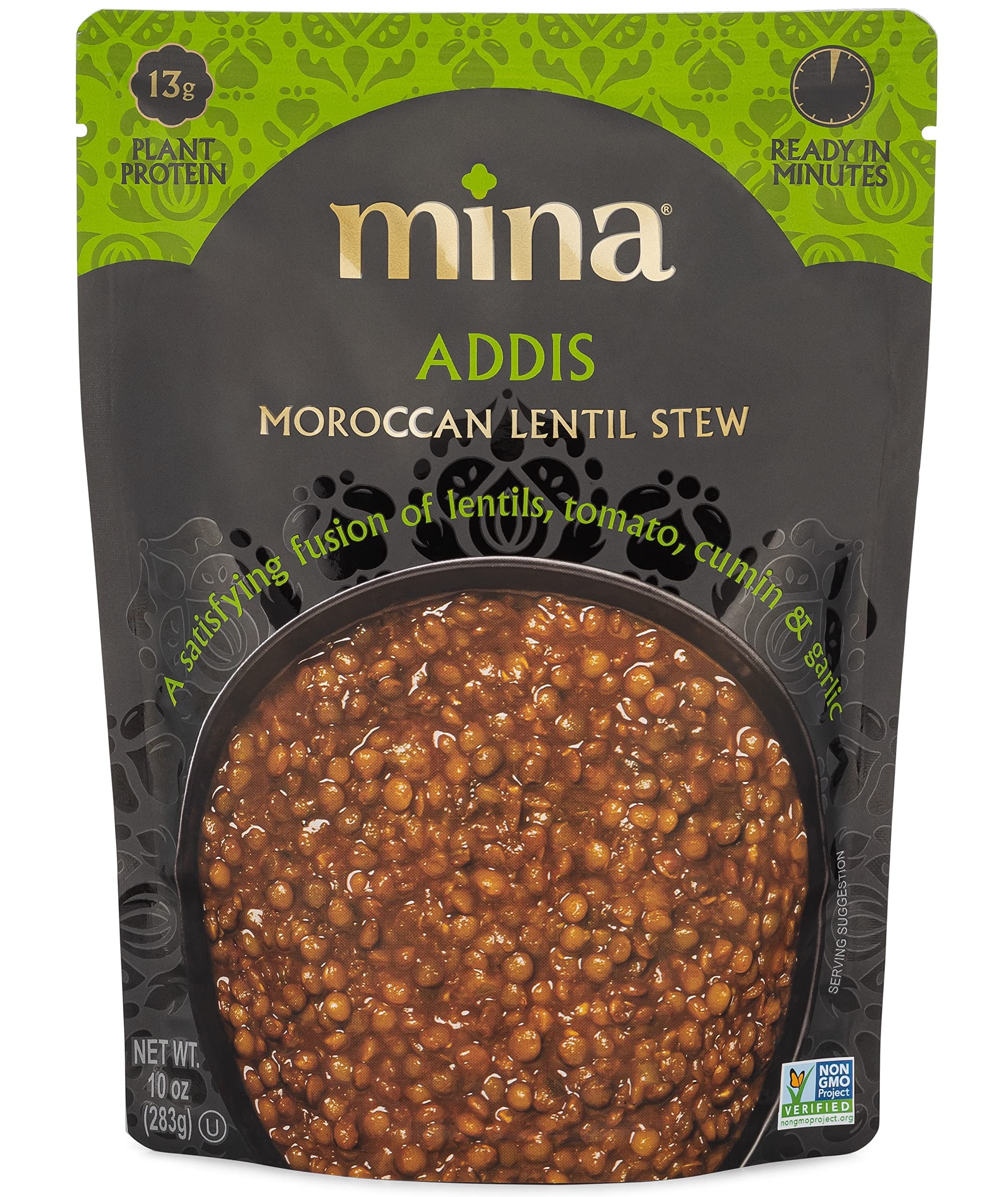 Mina Moroccan Lentils, Ready to Eat, Lentils High In Plant Based