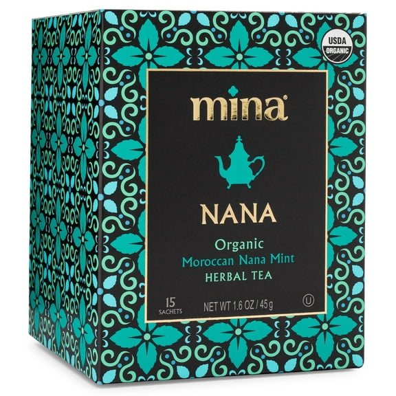 Mina Nana, Organic Moroccan Nana Mint Herbal Tea, 15 Biodegradable Sachets