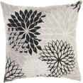 thumbnail image 1 of Mina Victory Aloha Indoor/Outdoor Black White 20" x 20" Throw Pillow, 1 of 6