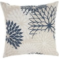 thumbnail image 1 of Mina Victory Aloha Indoor/Outdoor Ivory/Navy 20" x 20" Throw Pillow, 1 of 6