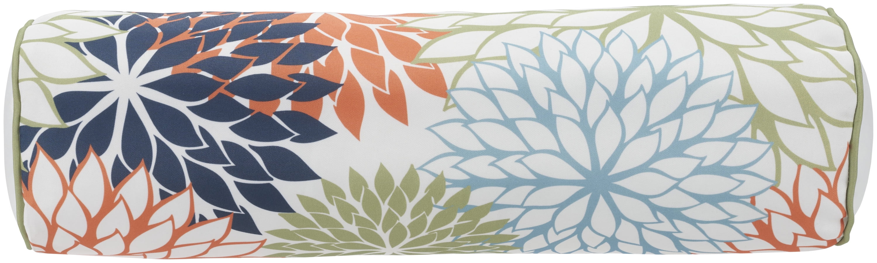 Aloha Multicolor Floral 6" x 20" Outdoor Bolster Pillow
