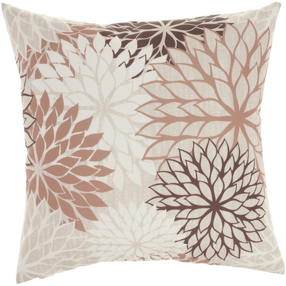 Mina Victory Aloha Indoor/Outdoor Natural 20" x 20" Throw Pillow