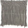 thumbnail image 1 of Mina Victory Couture Nat Hide Macrame Fring Tassel Grey 18" x 18" Throw Pillow, 1 of 3