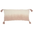 thumbnail image 1 of Mina Victory Life Styles 14x30" Cotton Ombre Tassels Throw Pillow in Blush Pink, 1 of 5