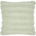 thumbnail image 1 of Mina Victory Life Styles 20x20" Cotton Woven Stripes Throw Pillow in Spa Green, 1 of 4