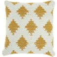 thumbnail image 1 of Mina Victory Life Styles 20x20" Square Cotton Diamond Throw Pillow - Yellow, 1 of 5